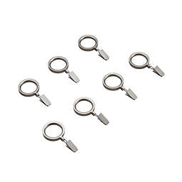 Simply Essential™ Deco Clip Curtain Rings in Silver (Set of 7)