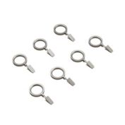 Simply Essential&trade; Deco Clip Curtain Rings in Silver (Set of 7)