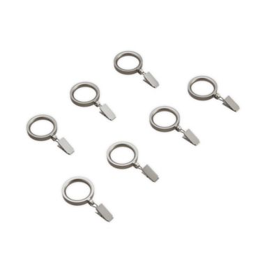 Simply Essential&trade; Deco Clip Curtain Rings in Silver (Set of 7). View a larger version of this product image.