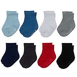 Little Me® Size 6-12M/12-18M 8-Pack Half Cushion Gripper Socks in Bright Blue