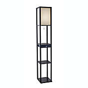 Simply Essential&trade; Etagere Floor Lamp with Drawer in Black