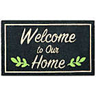 Alternate image 0 for Simply Essential&trade; 16" x 28" Welcome To Our Home Coir Door Mat in Black
