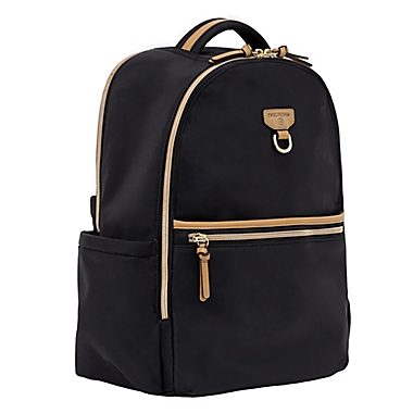 TWELVElittle On-the-Go Backpack Diaper Bag in Black/Tan. View a larger version of this product image.