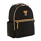 Alternate image 1 for TWELVElittle Midi-Go Diaper Backpack in Black/Tan