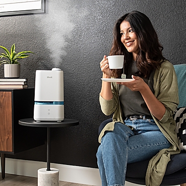 Levoit Smart Ultrasonic Cool Mist Humidifier and Diffuser in Blue. View a larger version of this product image.