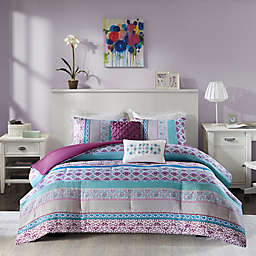 Intelligent Design Joni 4-Piece Twin/Twin XL Comforter Set in Purple