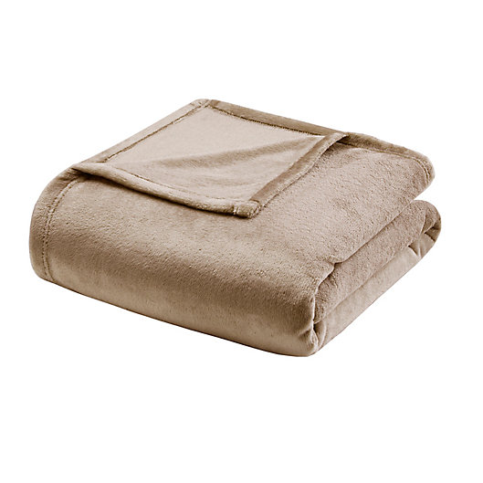 Alternate image 1 for Comfort Classics® MicroLight Twin Blanket in Brown