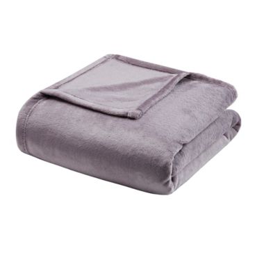 Madison Park&reg; Microlight Full/Queen Blanket in Purple. View a larger version of this product image.