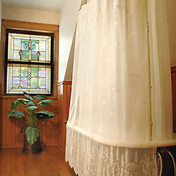 Heritage Lace Pinecone Shower Curtain in Ecru