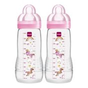 MAM 2-Pack 11 oz. Easy Active Bottle in Pink
