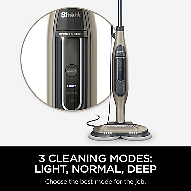 Shark&reg; Steam & Scrub S7001 All-in-one Scrubbing and Sanitizing Hard Floor Steam Mop in Gold/Cashmere. View a larger version of this product image.
