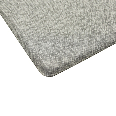 Bee &amp; Willow&trade; Herringbone Kitchen Mat in Grey. View a larger version of this product image.