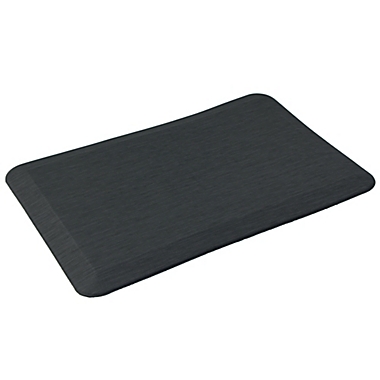 Our Table&trade; Linen Texture 20-Inch x 30-Inch Anti-Fatigue Kitchen Mat in Charcoal. View a larger version of this product image.