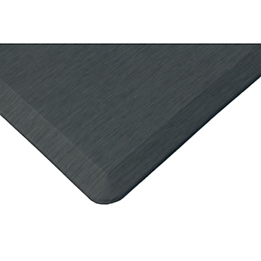 Our Table&trade; Linen Texture 20-Inch x 30-Inch Anti-Fatigue Kitchen Mat in Charcoal. View a larger version of this product image.