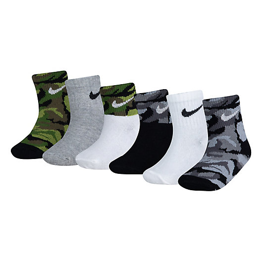 Alternate image 1 for Nike® Size 2-4T 6-Pack Socks in Camo