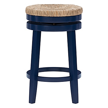 Glenbrock Counter Stool In Navy Blue, Bar Stool For Fat Person