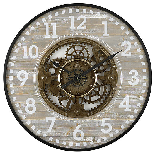 Round Wall Hanging Clock Industrial Cog Wall Clock By Sterling 