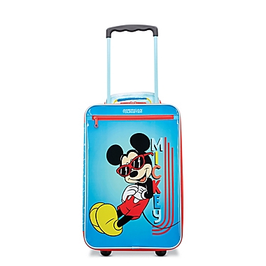 American Tourister&reg; Disney&reg; Mickey 18-Inch Upright Luggage in Blue. View a larger version of this product image.