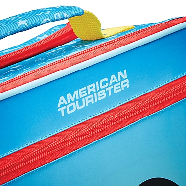American Tourister&reg; Disney&reg; Mickey 18-Inch Upright Luggage in Blue. View a larger version of this product image.