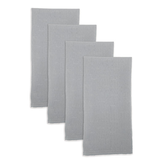 Alternate image 1 for Simply Essential™ Essentials Solid Color Napkins in Grey (Set of 4)