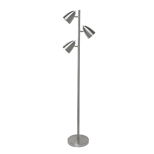 Alternate image 1 for Simply Essential™ 3-Light Floor Lamp in Chrome with Metal Shade