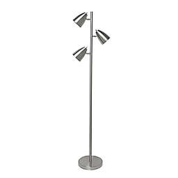 Simply Essential™ 3-Light Floor Lamp in Chrome with Metal Shade