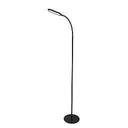 Simply Essential™ LED Task Floor Lamp in Matte Black with Plastic Shade