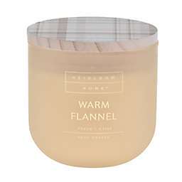 Heirloom Home™ Warm Flannel 14 oz. Jar Candle with Wood Lid