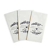 Grateful Hearts 32-Count Disposable Guest Towels in Black/White