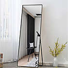 Alternate image 3 for Neutype Modern 59-Inch x 20-Inch Rectangular Floor Mirror with Stand in Black
