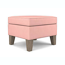 Best Chairs Willow Stationary Ottoman in Blush