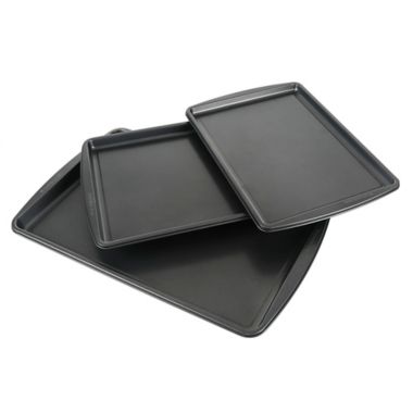 Simply Essential&trade; 3-Piece Nonstick Baking Sheet Pans Set. View a larger version of this product image.