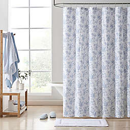 Laura Ashley® 72-Inch x 72-Inch Walled Garden Shower Curtain in Pastel Blue