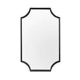 Forest Gate™ Modern Notched 32-Inch Wall Mirror in Black