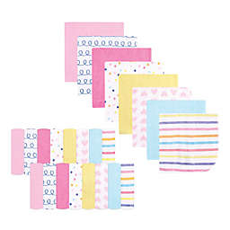 Hudson Baby® 24-Pack Colorful Dots Rayon from Bamboo Washcloths in Pink