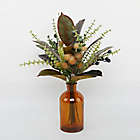 Alternate image 1 for Bee &amp; Willow&trade; 18-Inch Botanical Arrangement in Amber Vase with Berries