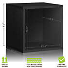 Alternate image 1 for Way Basics Tool-Free Assembly zBoard paperboard Stackable Extra Large Storage Cube in Black