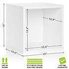 Alternate image 1 for Way Basics Tool-Free Assembly zBoard paperboard Stackable Extra Large Storage Cube in White