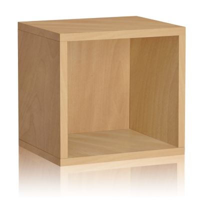 Way Basics Tool-Free Assembly zBoard paperboard Connect Storage Cube in Natural Wood Grain