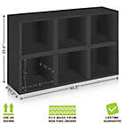 Alternate image 1 for Way Basics Tool-Free Assembly Stackable Storage Cubes and Bookcase in Black (Set of 6 Cubes)