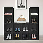 Alternate image 2 for Way Basics Tool-Free Assembly Stackable Storage Cubes and Bookcase in Black (Set of 6 Cubes)