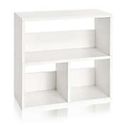 Way Basics Eco 3 Cubby Bookcase in White