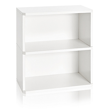 Way Basics Eco 2-Shelf Bookcase in White. View a larger version of this product image.