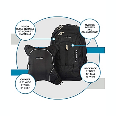 Obersee Bern Diaper Bag Backpack with Detachable Cooler in Turquoise. View a larger version of this product image.