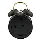 Alternate image 3 for La Crosse Clock Company Twin Bell Alarm Clock in Black/Gold