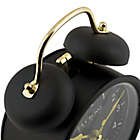 Alternate image 4 for La Crosse Clock Company Twin Bell Alarm Clock in Black/Gold