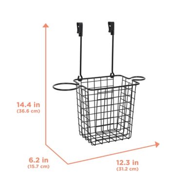Squared Away&trade; Over-the-Cabinet Styling Caddy in Matte Black. View a larger version of this product image.