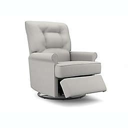 Best Chairs Carissa Swivel Glider Recliner in Grey