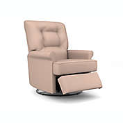 Best Chairs Carissa Swivel Glider Recliner in Rose Quartz
