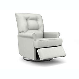 Best Chairs Carissa Swivel Glider Recliner in Oyster/Pearl